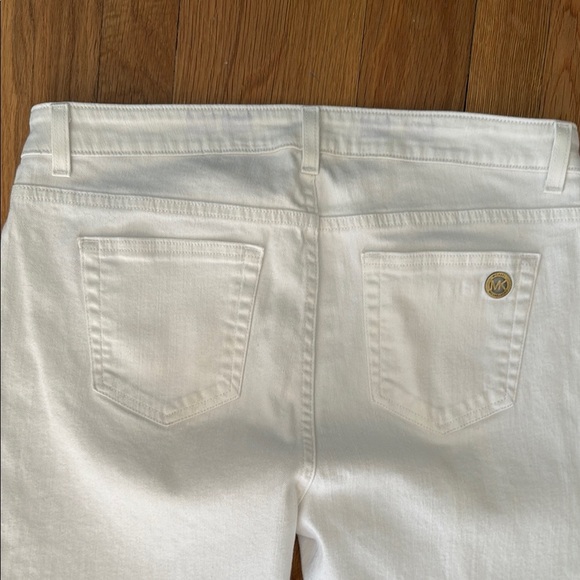 Michael Kors Women's 10 White Denim Ankle Jeans Pants - Picture 6 of 7